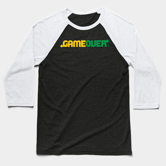 Gameover Baseball T-Shirt by peekxel